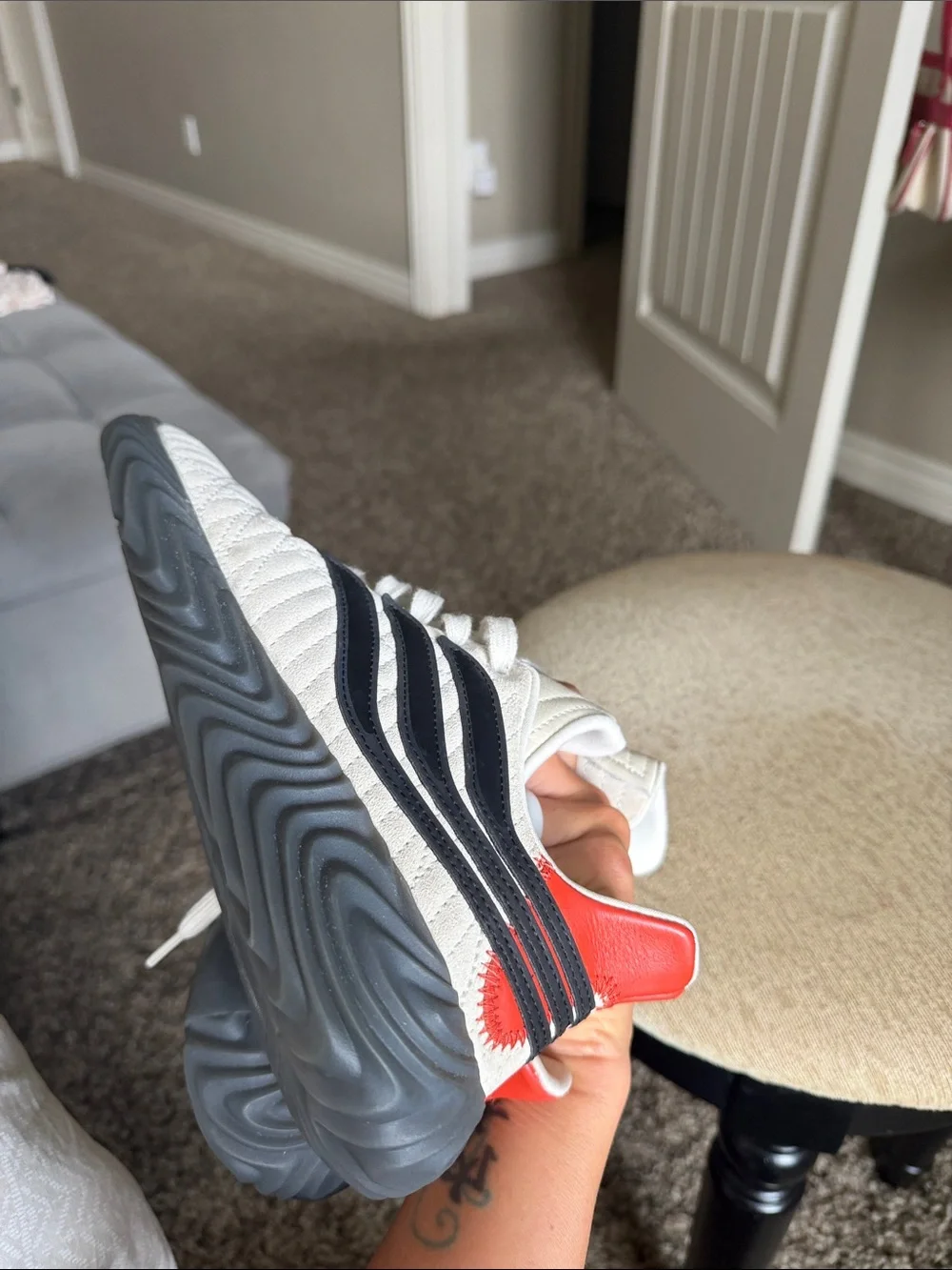 adidas Sobakov Off White Core Black Raw Amber